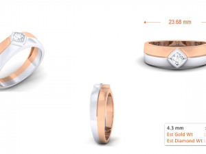 diamond couple ring Modèles 3D en vedette