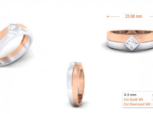 diamond couple ring 3D Print Model