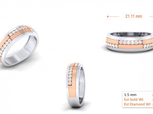 diamond couple ring Modelo de Impressão 3D