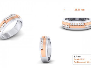 diamond couple ring Modelo de Impressão 3D