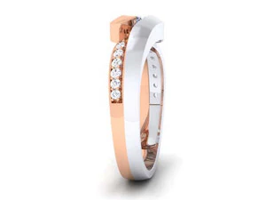 diamond couple ring 3D Print Model