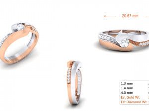 diamond couple ring 3D प्रिंट मॉडल