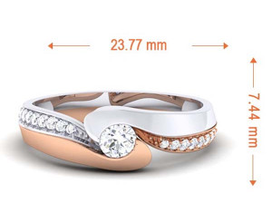 diamond couple ring 3D प्रिंट मॉडल