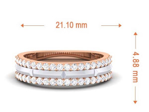 diamond couple ring Modelo de Impressão 3D