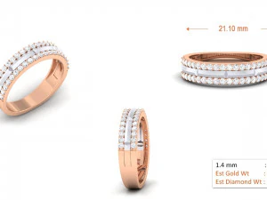 diamond couple ring 3D Print Model