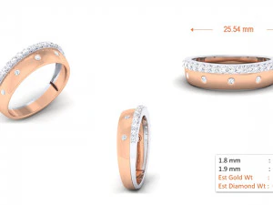 diamond couple ring 3D Print Model