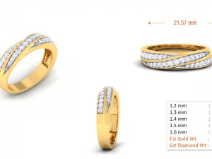 diamond couple ring 3D Print Model
