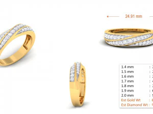 diamond couple ring 3D Print Model