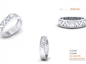 diamond couple ring 3D Print Model