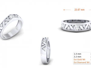 diamond couple ring 3D Print Model