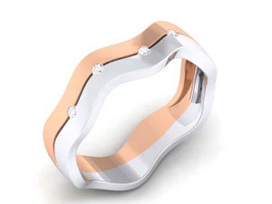 парне кільце з діамантом 3D Принт Модель