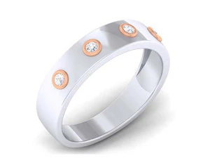diamond couple ring 3D Print Model