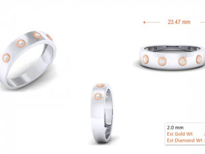 diamond couple ring 3D Print Model