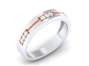 anillo de pareja de diamantes Modelo de impresión 3D