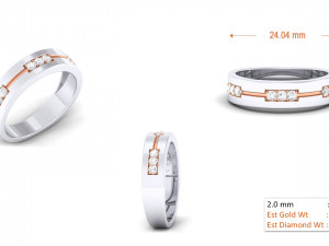 diamond couple ring 3D प्रिंट मॉडल