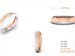 diamond couple ring 3D Print Model