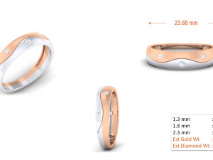 diamond couple ring 3D Baskı Modeli