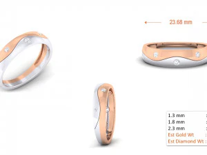 diamond couple ring 3D Print Model