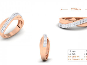 diamond couple ring 3D Print Model