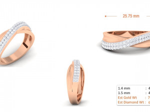 diamond couple ring 3D Print Model