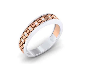 ダイヤモンドのカップルリング 3Dプリントモデル