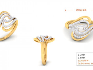 diamond ring for ladies Modelo de Impressão 3D