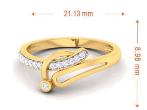 diamond ring for ladies Model Cetak 3D