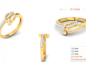 diamond ring for ladies Model Cetak 3D