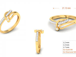 diamond ring for ladies 3D Print Model