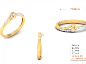 diamond ring for ladies 3D Print Model