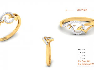 diamond ring for ladies 3D Print Model