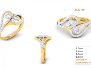 diamond ring for ladies Modelo de Impressão 3D