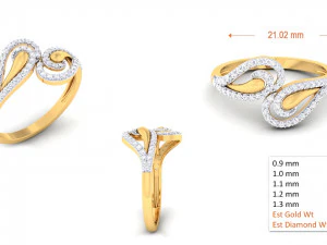diamond ring for ladies 3D Print Model