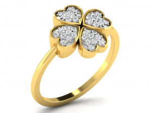 anillo de diamantes para damas Modelo de impresión 3D