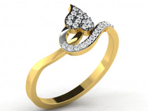 diamanten ring voor dames 3D printmodel