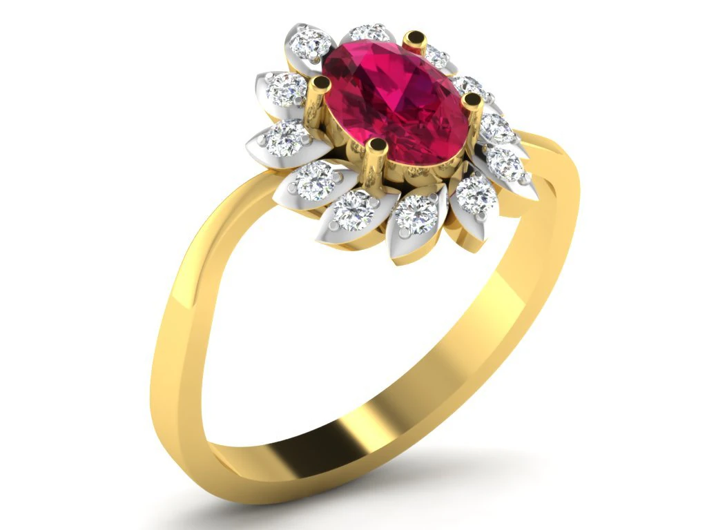 diamond ring for ladies 3D Print Model .c4d .max .obj .3ds .fbx .stl .blend