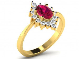diamond ring for ladies Modelo de Impressão 3D
