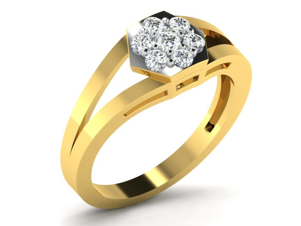 diamond ring for ladies 3D Print Model .c4d .max .obj .3ds .fbx .stl .blend