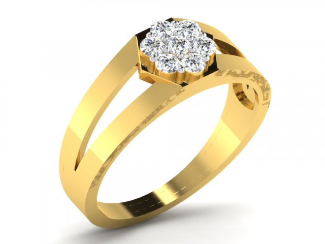diamond ring for ladies 3D 프린트 모델 .c4d .max .obj .3ds .fbx .stl .blend