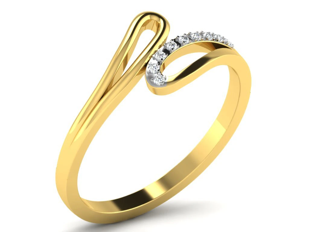 diamond ring for ladies 3D Print Model .c4d .max .obj .3ds .fbx .stl .blend