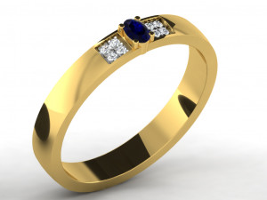 diamond ring for ladies Modelo de Impressão 3D