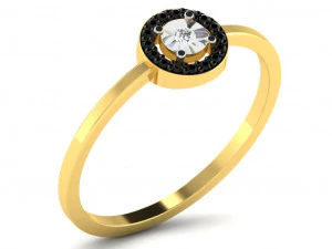 Diamantring f&uuml;r Damen 3D Druckmodell