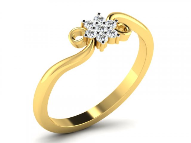 diamond ring for ladies Modello di stampa 3D .c4d .max .obj .3ds .fbx .stl .blend 