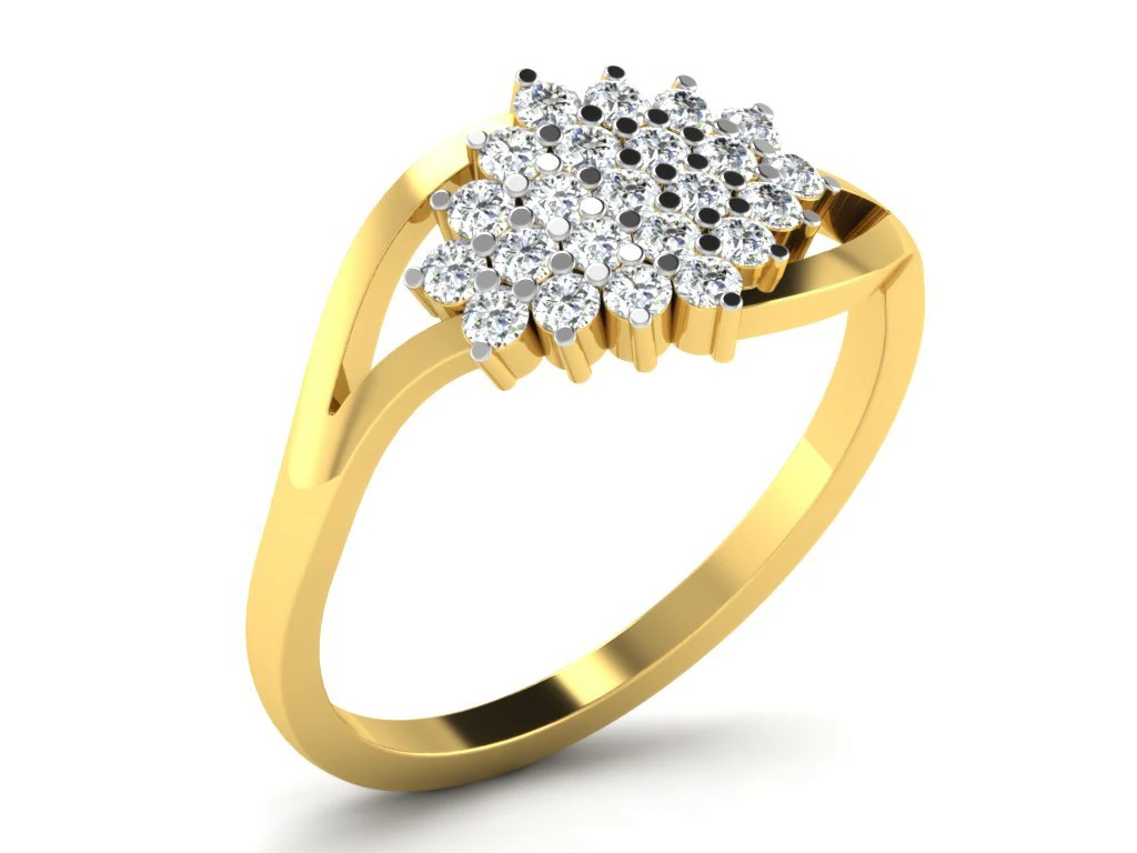 diamond ring for ladies 3D Print Model .c4d .max .obj .3ds .fbx .stl .blend 