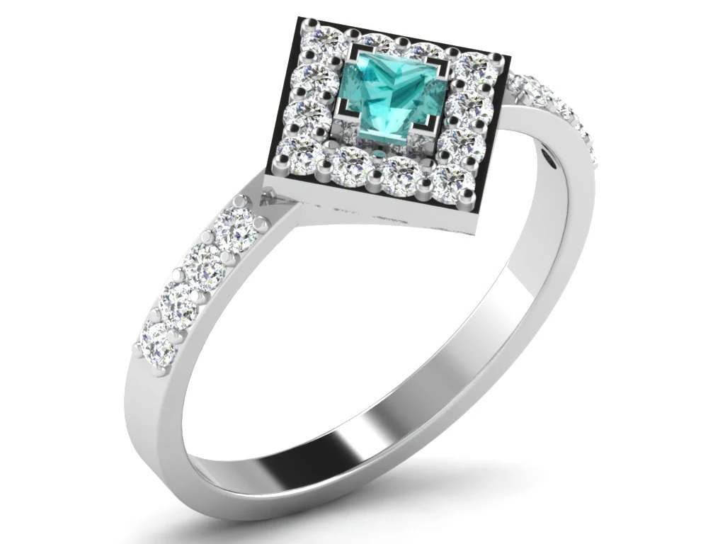 diamond ring for ladies 3D Print Model .c4d .max .obj .3ds .fbx .stl .blend 