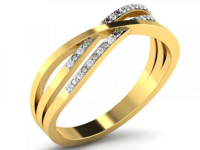 diamond ring for ladies 3D 프린트 모델 .c4d .max .obj .3ds .fbx .stl .blend 