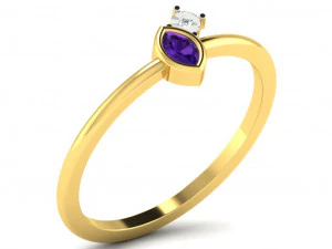 anel de diamante para senhoras Modelo de Impressão 3D