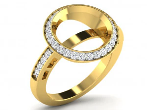 кільце з діамантом для жінок 3D Принт Модель