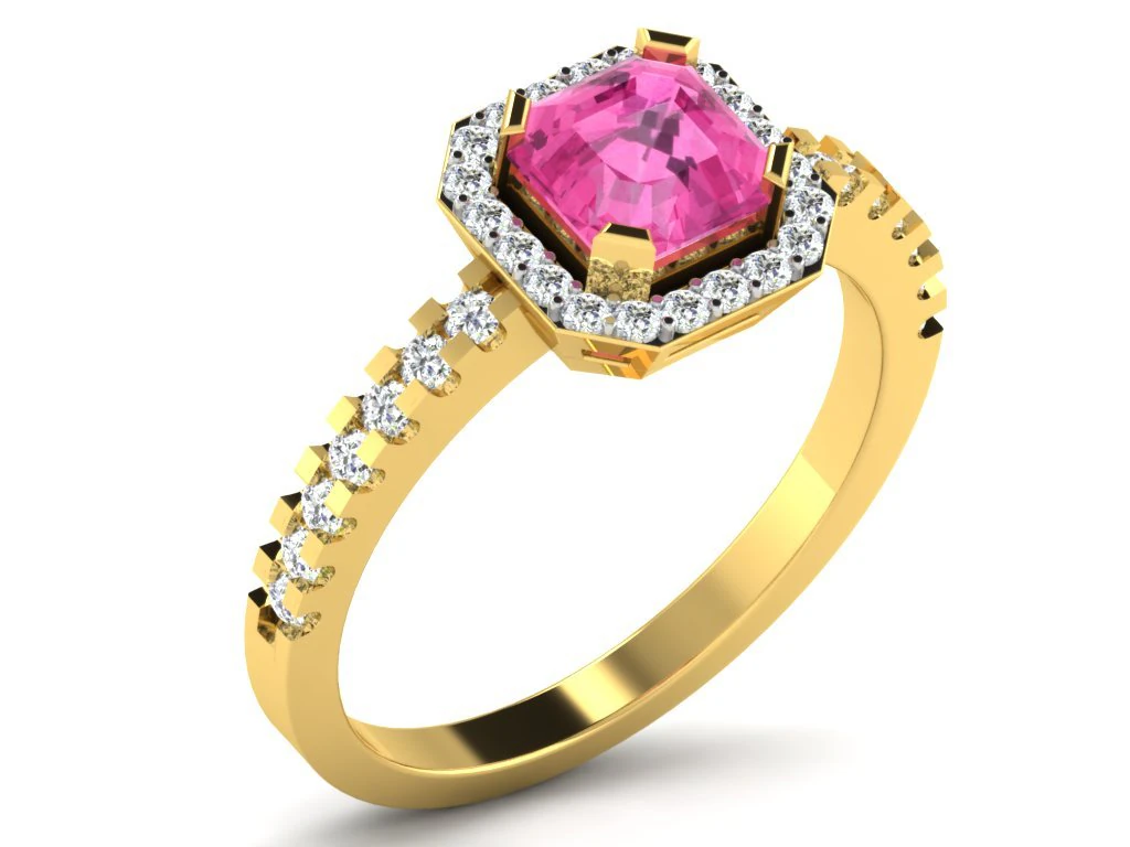 diamond ring for ladies 3D Print Model .c4d .max .obj .3ds .fbx .stl .blend 