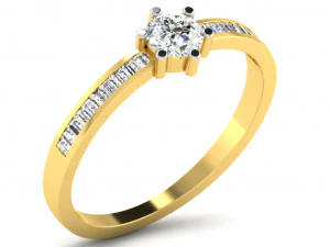 bayanlar için pırlanta yüzük 3D Baskı Modeli